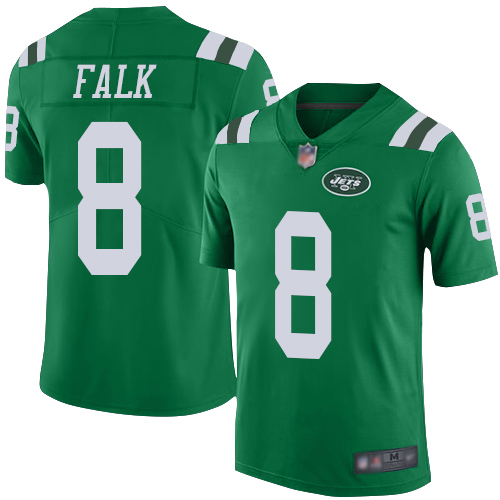 New York Jets Limited Green Youth Luke Falk Jersey NFL Football #8 Rush Vapor Untouchable->youth nfl jersey->Youth Jersey